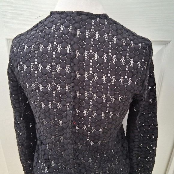 Zara Basic Collection Open Tuxedo Style Front  Embroidered Jacket   Size S - Picture 5 of 9